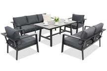 Muebles de jardín de aluminio Sydney Apetito 7 Garden Point antracita