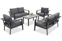 Muebles de jardín de aluminio Sydney Coffee 6 Garden Point antracita