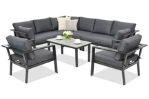 Muebles de jardín de aluminio Sydney Corner 7 Garden Point antracita