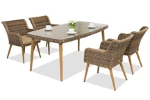 Muebles de jardín de technoratán Córdoba para 4 personas Garden Point marrón