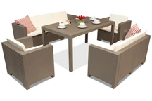 Muebles de jardín en technorattan Colorado Apetito 7 cappuccino Bica