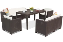 Muebles de jardín en technorattan Colorado Apetito 7 marrón Bica