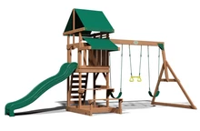Parque infantil de madera con torre Belmont