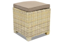 Exclusivo puf de technorattan Bristol beige de Garden Point