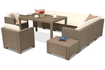 Set de Technorattan con Corner Colorado Comida Max 9 capuchino Bica
