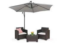 Sombrilla de jardín Nápoles ∅3m Garden Point gris