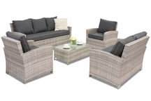 Conjunto de muebles Parma Coffee 7 en technorattan gris Garden Point