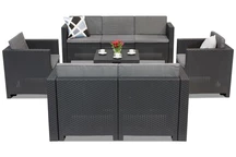 Conjunto de muebles de jardín Colorado Coffee Box 7 antracita Bica de technorattan