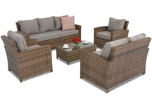 Conjunto de muebles de jardín Parma Coffee 7 marrón Garden Point