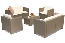 Conjunto de muebles de technorattan Colorado Coffee 6 cappuccino Bica