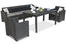 Conjunto de muebles en technorattan Nebraska Apetito Max 6 antracita Bica
