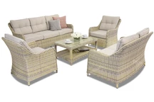Conjunto de muebles exclusivos en technorattan Toledo Coffee 7 Garden Point beige