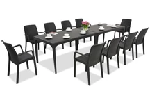 Elegante juego de comedor Oslo/Indiana 10 antracita Bica