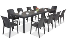 Juego de comedor para el jardín Houston/Indiana 10 antracita Bica