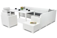 Juego de muebles Nebraska Comida Max 9 ratán blanco Bica