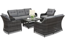 Mueble de ratán de lujo Toledo Coffee 7 Garden Point antracita