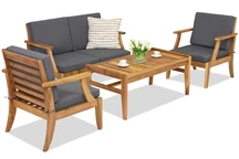 Muebles de jardín de madera de acacia Danang Coffee 4 Garden Point