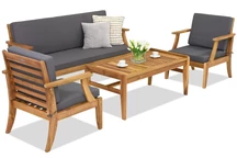 Muebles de jardín de madera de acacia Danang Coffee 5 Garden Point