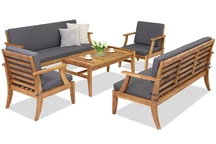 Muebles de jardín de madera de acacia Danang Coffee 8 Garden Point