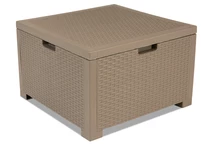 Mesa de almacenamiento capuchino Bica techno rattan con caja de almacenamiento