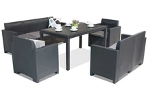 Mueble rattan Nebraska Apetito 7 Antracita Bica
