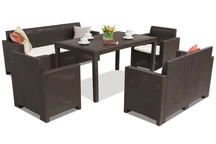 Mueble rattan Nebraska Apetito 7 Marrón Bica