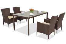 Muebles de jardín Milan/Grenada 4 en technorattan Garden Point marrón