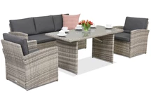 Muebles de jardín Monaco Apetito 5 Garden Point gris claro