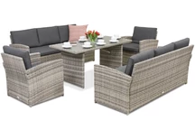 Muebles de jardín Monaco Apetito 8 Garden Point gris claro