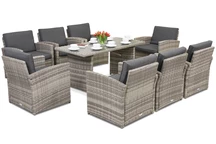 Muebles de jardín Monaco Premium 8 Garden Point gris claro