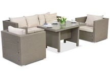 Muebles de jardín Roma Apetito 5 en technorattan Garden Point gris claro