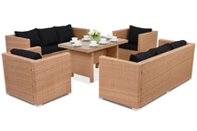 Muebles de jardín Roma Apetito 8 en technorattan Garden Point miel