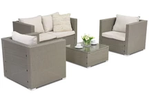 Muebles de jardín Roma Coffee 4 en technorattan Garden Point gris claro