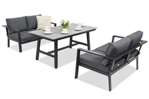 Muebles de jardín de aluminio Sydney Apetito Comfort 4 Garden Point antracita