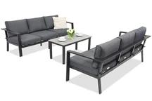Muebles de jardín de aluminio Sydney Coffee Comfort 6 Garden Point antracita