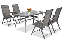 Muebles de jardín de metal Módena/Rosario para 4 plazas Garden Point antracita