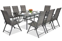 Muebles de jardín de metal Módena/Rosario para 8 plazas Garden Point antracita