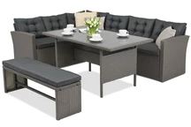 Muebles de jardín de ratán sintético Latina Garden Point antracita