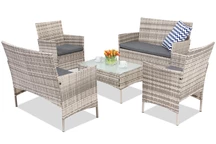 Muebles de jardín de technoratán Calabria Coffee 6 Premium Garden Point gris