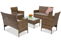 Muebles de jardín de technoratán Calabria Coffee Premium 6 Garden Point marrón