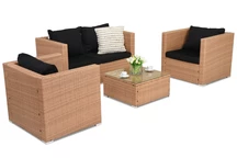 Muebles de ratán para jardín Roma Coffee 4 Garden Point capuchino