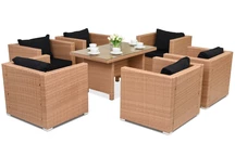 Muebles de ratán para jardín Roma Premium 6 Garden Point capuchino