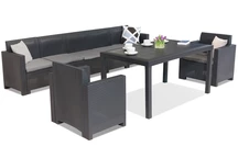Nebraska Apetito Max 7 conjunto muebles ratán antracita Bica
