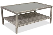 Mesa de centro de ratán sintético gris claro Monaco Garden Point