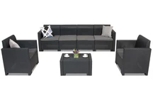 Un conjunto de muebles de technorattan Nebraska Coffee
