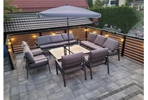 Muebles de jardín modernos de metal Vigo Garden Point antracita