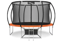 Cama elástica de jardín Premium con red interior 366 cm Jump Hero 12FT naranja