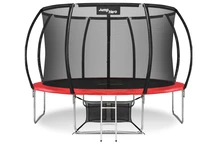 Cama elástica de jardín Premium con red interior 366 cm Jump Hero 12FT roja