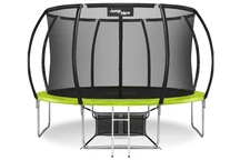Cama elástica de jardín Premium con red interior 366 cm Jump Hero 12FT verde