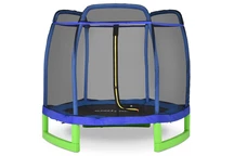 Cama elástica de jardín con red exterior 213 cm Jump Hero verde